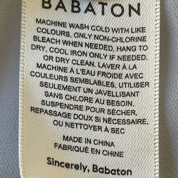 Babaton Martin Blouse in Light Blue Size Small - Picture 10 of 11